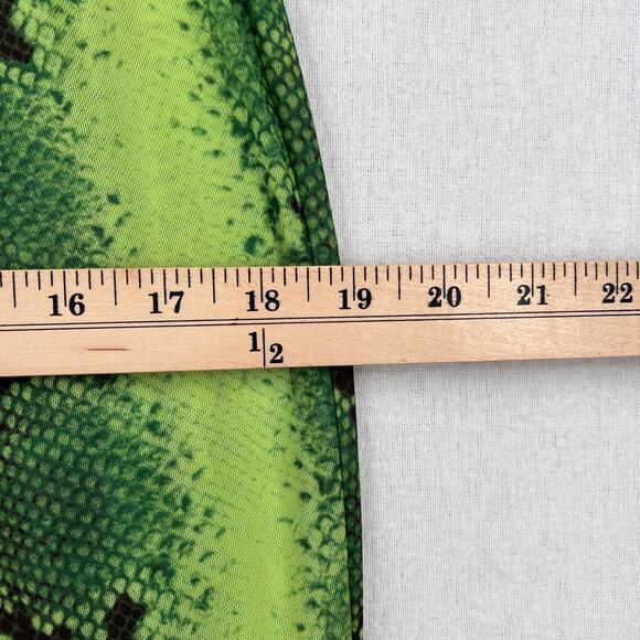 CULT GAIA X BRATZ Sheridan Pants Womens XL Green Ombre Snakeskin Flare NEW - Picture 14 of 16